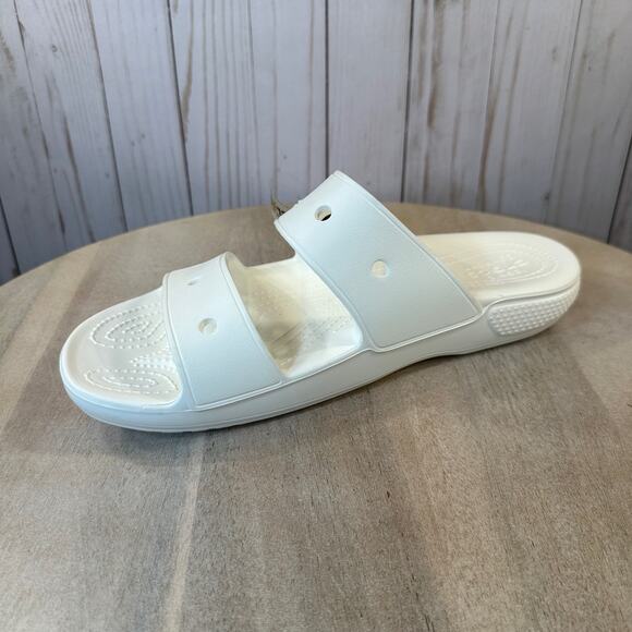 Crocs Classic Mens Slides Size 9 Womens 11 Slip On Sandals White 206761-100 NEW - Picture 8 of 14